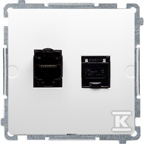 GN.KO.RJ45 POD.6K.BIAŁE +RAM.BIAŁA