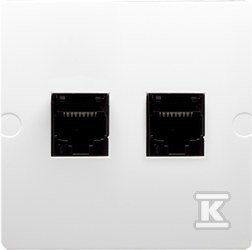 GN.MP/TE.RJ45+RJ11 BIAŁE+RAM.BIAŁA