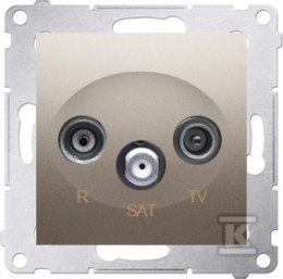 GN.RTV-SAT KOŃC.+RAM.IP44 ZŁ.MAT SIMON