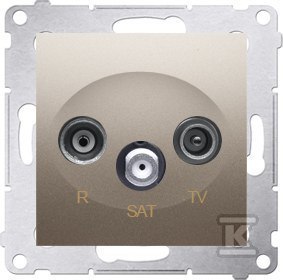 GN.RTV-SAT KOŃC.+RAM.IP44 ZŁ.MAT SIMON