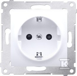 GN.SCHUKO+RAM.GIPS /IP44 BIAŁA SIMON54