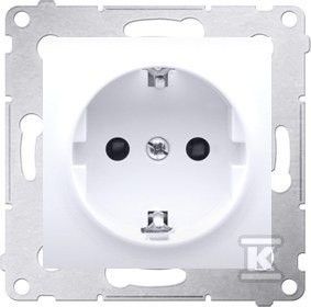 GN.SCHUKO+RAM.GIPS /IP44 BIAŁA SIMON54