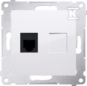 GN.TE.RJ12 MOD.+RAM.GIPS/IP44 BI.SIMON54