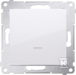 ŁĄCZ.POJ.PODŚW.+RAM.GIPS/IP44 BI.SIMO