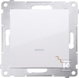 ŁĄCZ.SCH.PODŚW.+RAM.GIPS/IP44 BI.SIMO