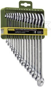 ZEST KLUCZY PŁASKO-OCZKOWYCH 15 CZĘŚC