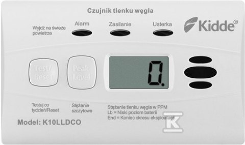 KID-K10LLDCO CZUJNIK+GAZ TESTOWY