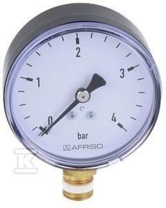 MANOMETR RF63 PIONOWY 1/4" 0-4BAR MANOMETR RF63 PIONOWY 1/4" 0-4BAR