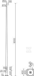 SŁUP SAL8 INOX+B71+NAKR+WR4/1/1/5