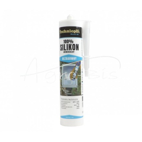 Silikon na bazie polisiloksanów uniwersalny kartusz 300ml bezbarwny S-730 Technicqll