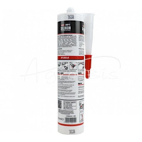 Silikon wysokotemperaturowy kartusz 300ml od -40do +300C czerwony Technicqll Silikon wysokotemperaturowy kartusz 300ml od -40do +300C czerwony Technicqll