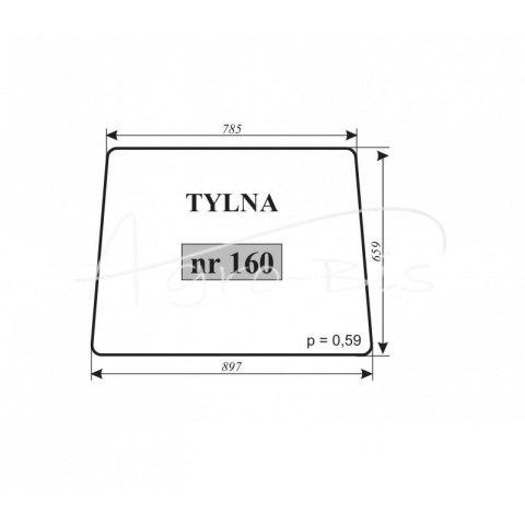Szyba tylna T-25 Szyba tylna T-25