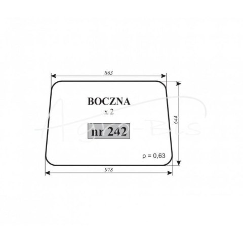 Szyba boczna MF-255 Szyba boczna MF-255