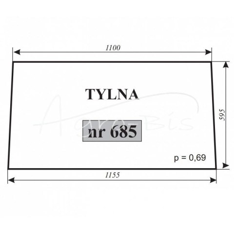 Szyba tylna T-25 Szyba tylna T-25