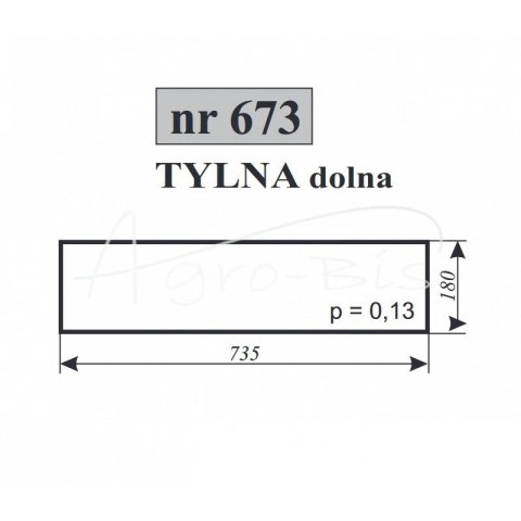 Szyba tylna dolna C-360 Szyszka