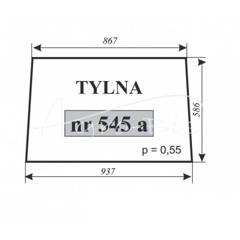 Szyba tylna Zetor 5611 5718 Szyba tylna Zetor 5611 5718