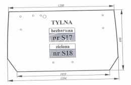 Szyba tylna Zetor Proxima Forterra