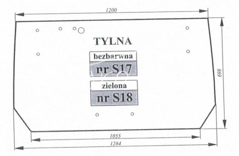 Szyba tylna Zetor Proxima Forterra