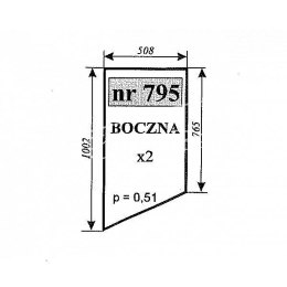 Szyba boczna Bizon kabina Naglak