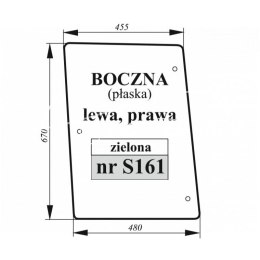 Szyba boczna lewa, prawa CASE