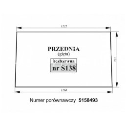 Szyba przednia gięta FIAT