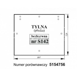 Szyba tylna Fiat bezbarwna