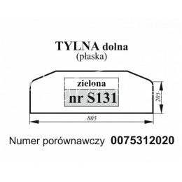 Szyba tylna dolna Lamborghini, Same