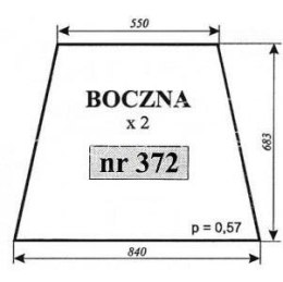 Szyba boczna kabina Ciechocin