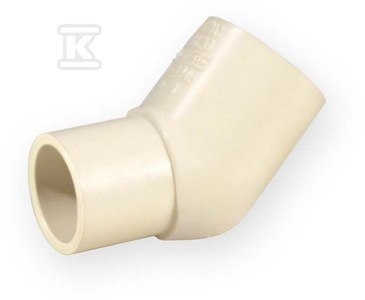KOLANO NYPLOWE 45ST KW/KZ 3/4" PVC-C