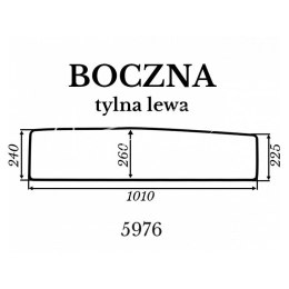 Szyba boczna tylna lewa Kubota BX231