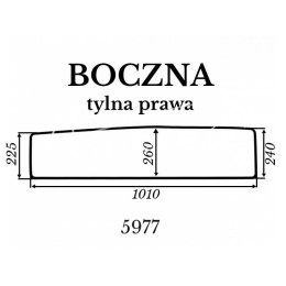 Szyba boczna tylna prawa Kubota BX231