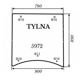 Szyba tylna Kubota BX231