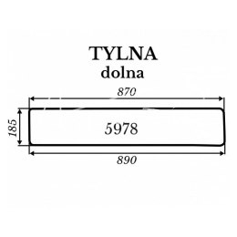 Szyba tylna dolna Kubota BX231 bezbarwna