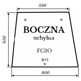 Szyba boczna C-360 uchylna kabina Naglak