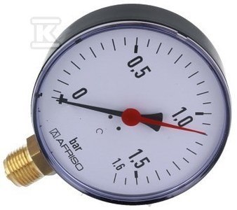 MANOMETR RF100 PIONOWY 1/2" 0-1,6BAR MANOMETR RF100 PIONOWY 1/2" 0-1,6BAR