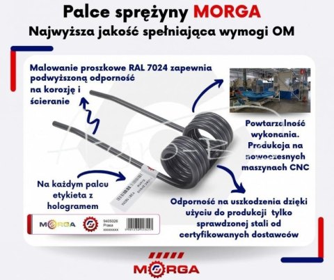 Palec podbieracza Krone 9380403 malowane proszkowo MORGA Palec podbieracza Krone 9380403 malowane proszkowo MORGA