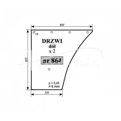 Szyba drzwi dolna Fendt Szyba drzwi dolna Fendt