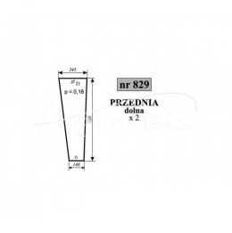 Szyba przednia dolna New Holland