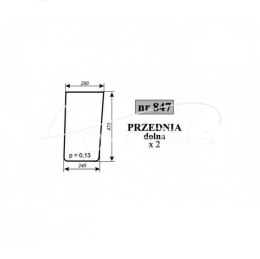 Szyba przednia dolna Renault