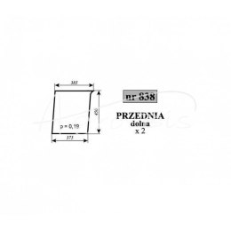 Szyba przednia dolna lewa/prawa Renault