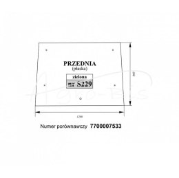 Szyba przednia zielona Renault