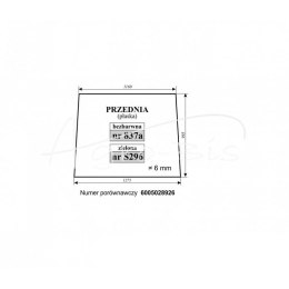 Szyba przednia zielona Renault
