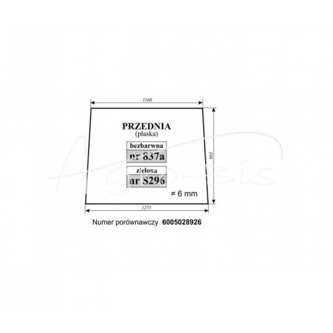 Szyba przednia zielona Renault Szyba przednia zielona Renault