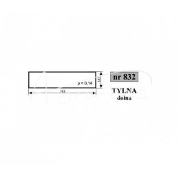 Szyba tylna dolna New Holland