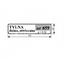 Szyba tylna dolna otwierana Fendt