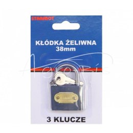 Kłódka żeliwna hartowana 38mm