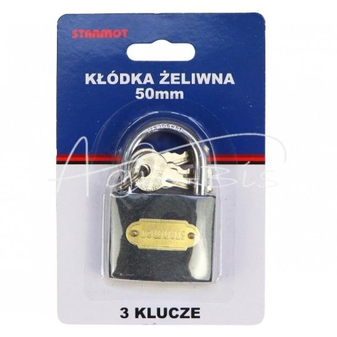 Kłódka żeliwna hartowana 50mm Kłódka żeliwna hartowana 50mm