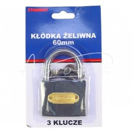 Kłódka żeliwna hartowana 60mm