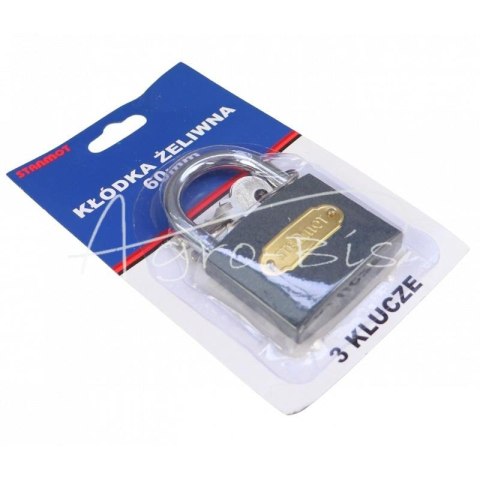 Kłódka żeliwna hartowana 60mm Kłódka żeliwna hartowana 60mm