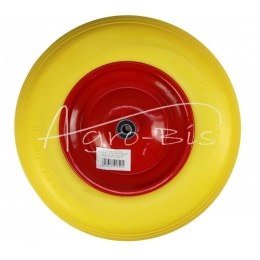 Koło do taczki 4.00-8 czerwona felga oś FI-12mm pełne